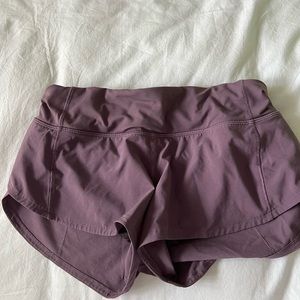 lululemon speed up shorts size 2
